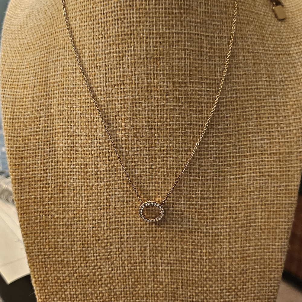 PARK LANE Gold and Silver Circle Pendant Necklace.